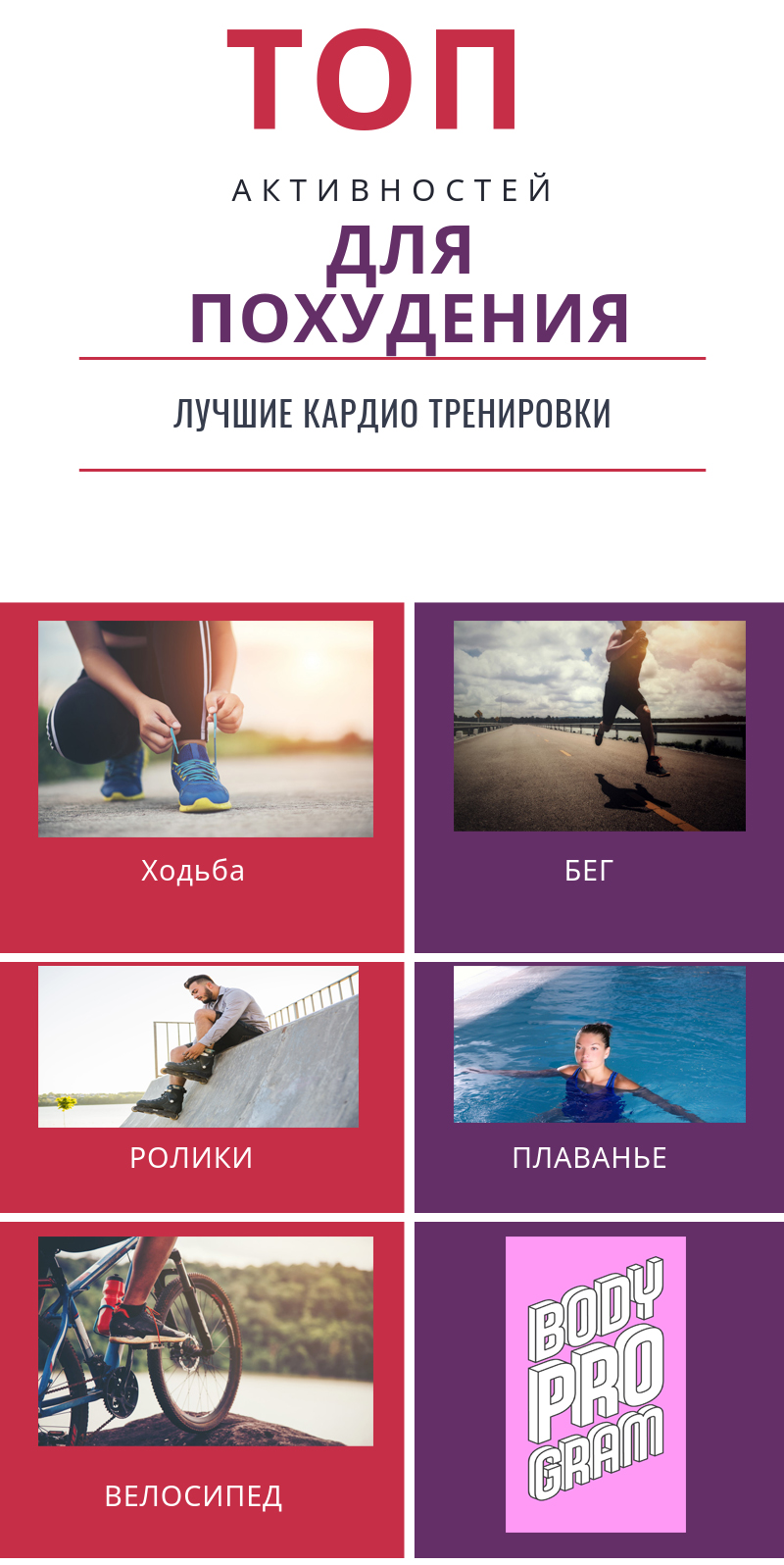 активности для похудения